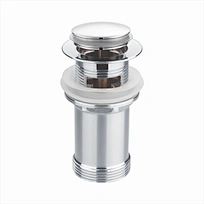 A-2028 Brass Basin Waste Drain | Ultra Long Thread Pop Up Stopper for Extra Thick Stone Countertops